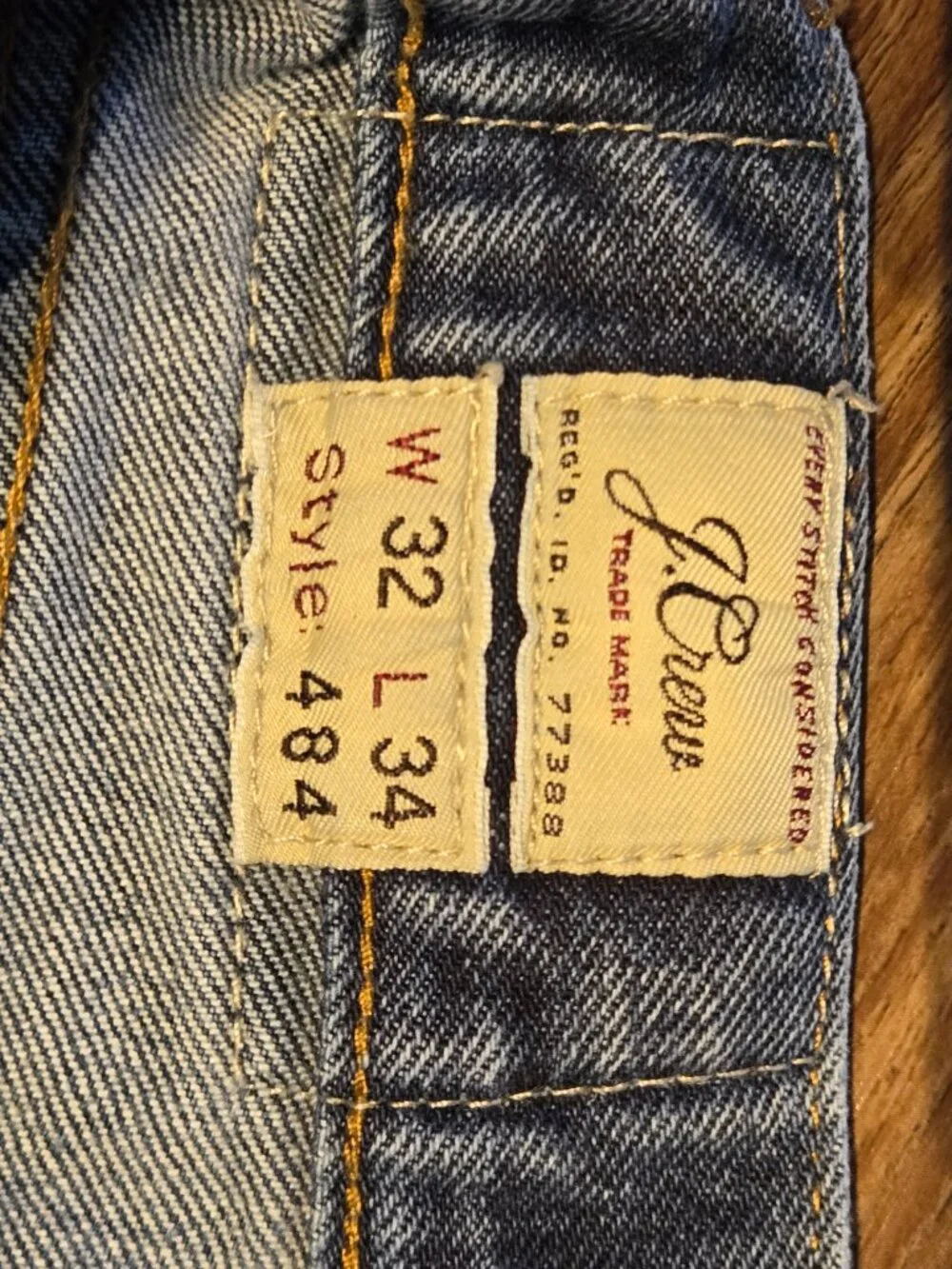 J.Crew Men’s 484 Slim Jeans 32x34 Kurabo Japanese Denim Vintage Wash